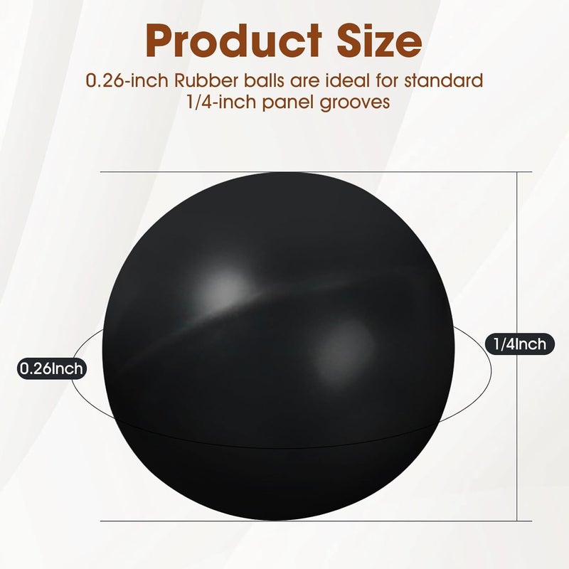 Lidajida Spaceballs 500Pcs Space Balls for Wood Doors Panels Cabinet Door Space Ball– 1/4" Synthetic Rubber Balls (500 Pack) - Image 2